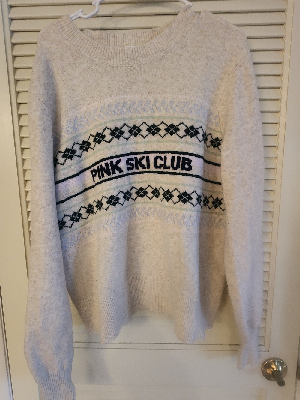 NWT PINK Victoria’s Secret Ski Club Sweater XL Cozy Winter Knit
